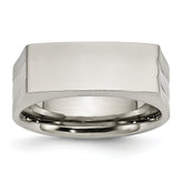 Stainless Steel Brushed and Polished Signet Ring