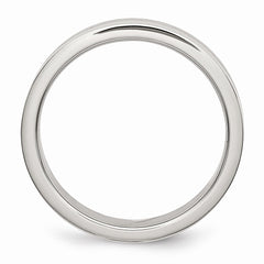 Sophia Jewelers Stainless Steel Wedding Band, 4mm Brushed & Polished, Engravable