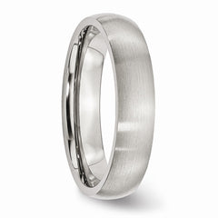 Sophia Jewelers Stainless Steel Wedding Band with Brushed Comfort Fit
