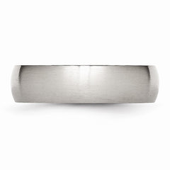 Sophia Jewelers Brushed Stainless Steel Comfort Fit 6mm Wedding Band