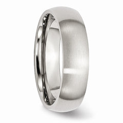 Sophia Jewelers Brushed Stainless Steel Comfort Fit 6mm Wedding Band