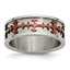 Crosses Ring in Stainless Steel with Brown IP Plating, 8mm