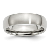 Sophia Jewelers Brushed Stainless Steel Comfort Fit 6mm Wedding Band