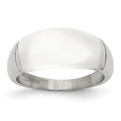 Sophia Jewelers Stainless Steel Cat's Eye Ring with Brushed Finish