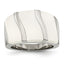 Sophia Jewelers Polished Stainless Steel White Enamel Fashion Ring