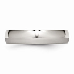 Sophia Jewelers Polished Stainless Steel Comfort Fit Engravable Wedding Band