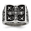 Stainless Steel Antiqued Cross Ring - Sophia Jewelers