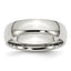 Comfort-Fit Half-Round Wedding Band in Stainless Steel, 6mm