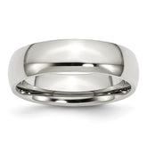 Sophia Jewelers 6mm Polished Comfort Fit Stainless Steel Wedding Band Engravable