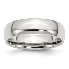 Sophia Jewelers 6mm Polished Comfort Fit Stainless Steel Wedding Band Engravable