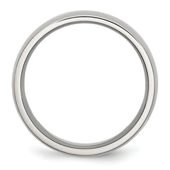 Stainless Steel Polished 8mm Half Round Band