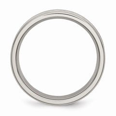 Sophia Jewelers Stainless Steel Ring with Engravable Grey Carbon Fiber Inlay