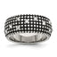 Crystal Band Ring in Stainless Steel, 10mm