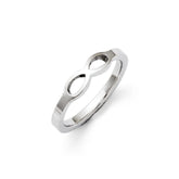 Sophia Jewelers Polished Stainless Steel Infinity Ring ââ¬â Modern Elegance