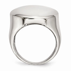 Sophia Jewelers Stainless Steel Polished Signet Ring Engravable 15mm - 5 - 5