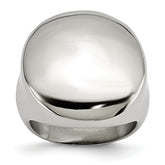 Sophia Jewelers Stainless Steel Polished Signet Ring Engravable 15mm - 5 - 5