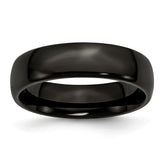 Sophia Jewelers 6mm Black IP-Plated Stainless Steel Engravable Wedding Band