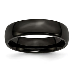Sophia Jewelers 6mm Black IP-Plated Stainless Steel Engravable Wedding Band