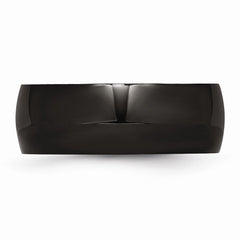 Sophia Jewelers Stainless Steel Black IP-Plated 8mm Polished Engravable Wedding Band