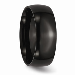 Sophia Jewelers Stainless Steel Black IP-Plated 8mm Polished Engravable Wedding Band