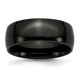 Sophia Jewelers Stainless Steel Black IP-Plated 8mm Polished Engravable Wedding Band
