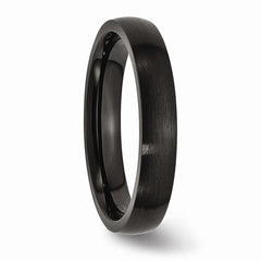 Stainless Steel Black IP-Plated 4mm Engravable Wedding Band