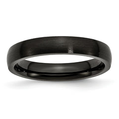 Stainless Steel Black IP-Plated 4mm Engravable Wedding Band