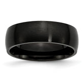 Sophia Jewelers Stainless Steel Wedding Band with Black IP Brushed Domed Finish