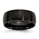 Stainless Steel Black IP-Plated 8mm Engravable Brushed Wedding Band