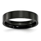 Sophia Jewelers Polished Black IP-Plated Stainless Steel Engravable Wedding Band