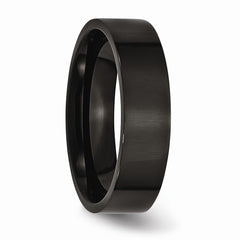 Sophia Jewelers Stainless Steel Black IP-Plated Engravable Wedding Band