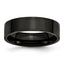 Black IP-Plated Wedding Band in Stainless Steel, 6mm