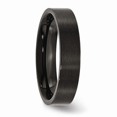 Sophia Jewelers Stainless Steel Black Brushed Engravable Wedding Band