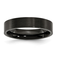 Sophia Jewelers Stainless Steel Black Brushed Engravable Wedding Band