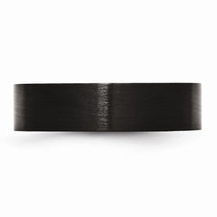 Sophia Jewelers Black IP Stainless Steel Engravable 6mm Brushed Wedding Band