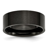 Sophia Jewelers Stainless Steel Black IP Brushed 8mm Engravable Wedding Band