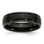 Black IP Wedding Band in Stainless Steel, 6mm