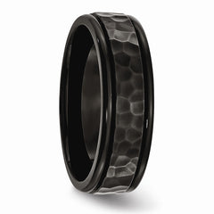 Sophia Jewelers Black IP Stainless Steel Polished Engravable Wedding Band