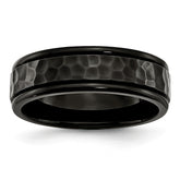Sophia Jewelers Black IP Stainless Steel Polished Engravable Wedding Band