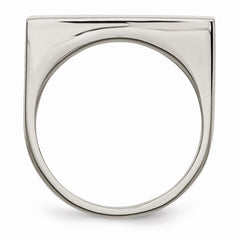 Sophia Jewelers Polished Stainless Steel Signet Ring Elegant Unisex Design