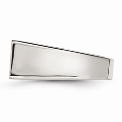 Sophia Jewelers Polished Stainless Steel Signet Ring Elegant Unisex Design