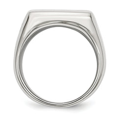 Stainless Steel Polished Signet Ring