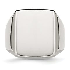 Stainless Steel Polished Signet Ring