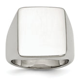 Stainless Steel Polished Signet Ring