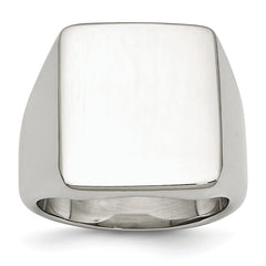 Stainless Steel Polished Signet Ring