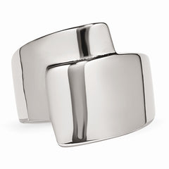 Sophia Jewelers Polished Stainless Steel Fashion Ring Elegant White Finish