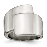 Sophia Jewelers Polished Stainless Steel Fashion Ring Elegant White Finish