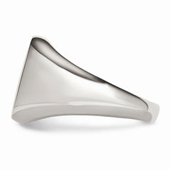 Sophia Jewelers Polished Stainless Steel Oval Signet Ring Elegant Design