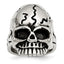 Stainless Steel Skull Ring with Polished Antique Finish