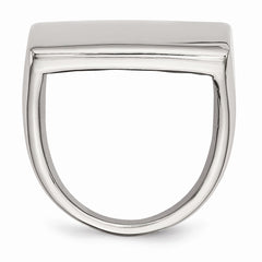 Sophia Jewelers Polished Stainless Steel Fashion Ring in Modern Square Design - 6 - 6